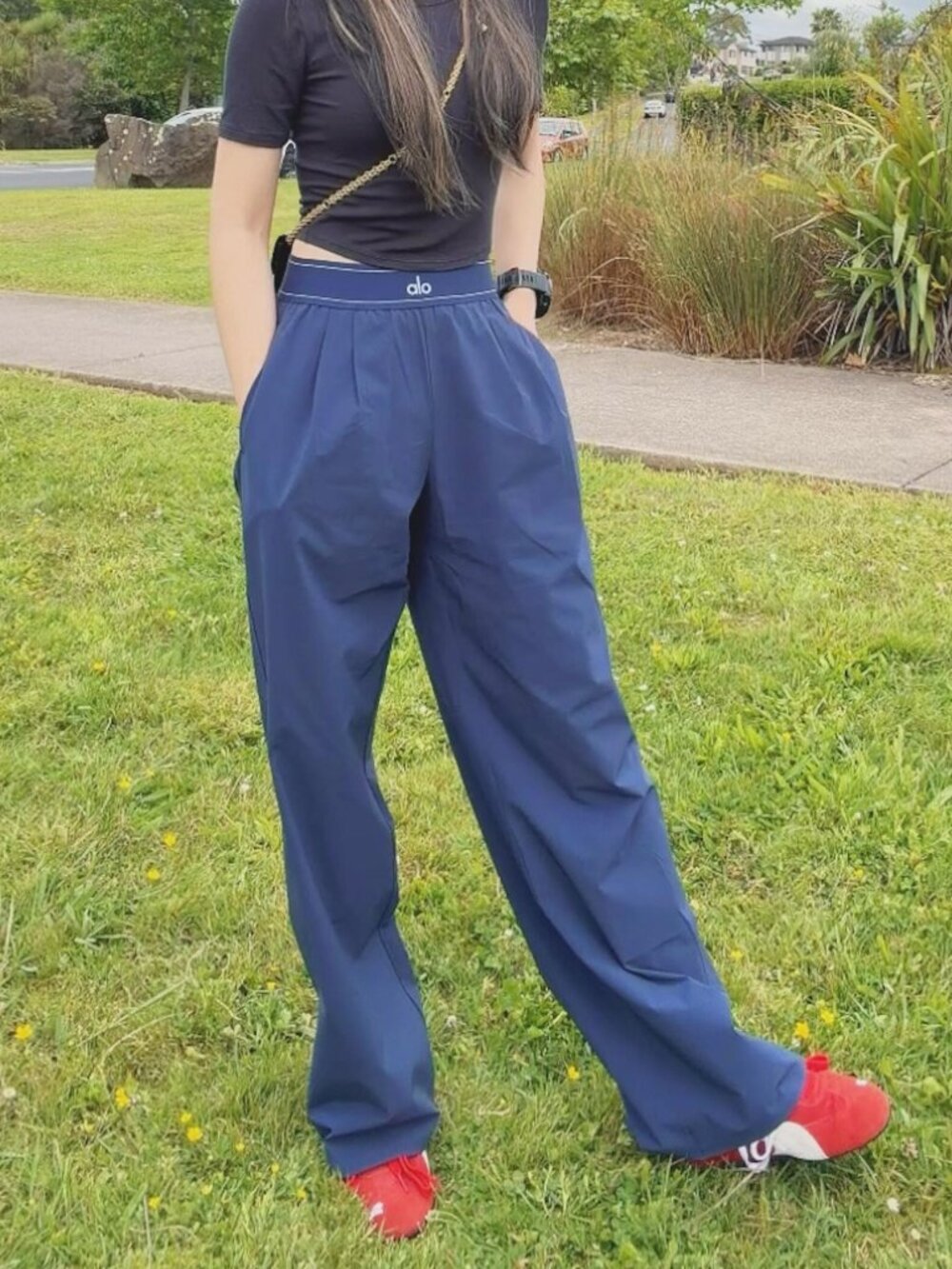 NWT ALO Yoga🚶‍♀️Navy Suit Up Trouser Regular 30-inch Inner Seam